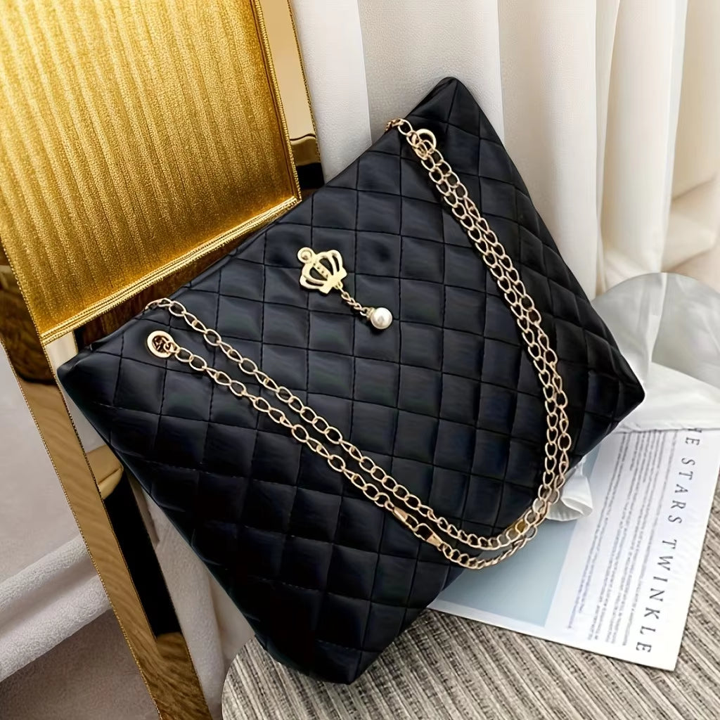 Fashion Black Shoulder Bags for Women Large Shopper Bag